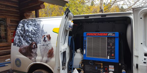 Big Dog cleaning van equipment