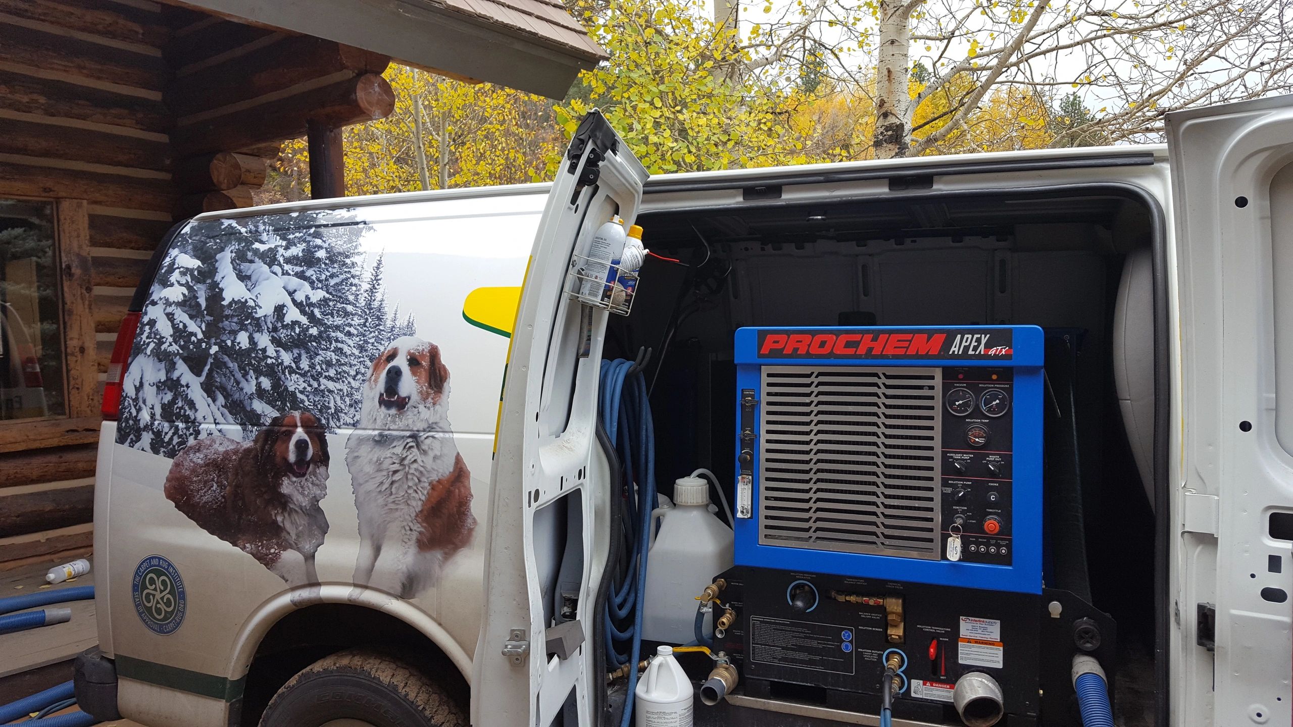 Big Dog cleaning van and equipment